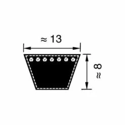 MITSUBOSHI A64 - Courroie A64 (13x1625mm Li) -Motoculteur et accessoire Soldes 10401225 2