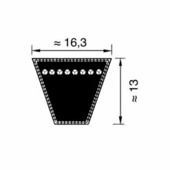 ADAPTABLE SPB1600 - Courroie SPB1600 (16x1600mm Ld) -Motoculteur et accessoire Soldes 10401287 2