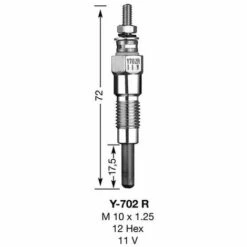 Bougie De Préchauffage NGK Y702R -Motoculteur et accessoire Soldes 11012174 2