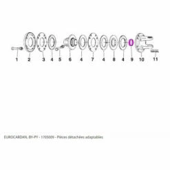 LEM SELECT Douille Pilote Adaptable Eurocardan BY-PY 1705009