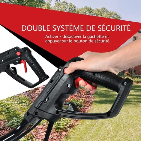 COSTWAY Motobineuse Électrique 1200W Profondeur Travail 22CM Largeur 35CM Avec Poignée Pliable Roues Réglables 4 Lames 5 COSTWAY Motobineuse Électrique 1200W Profondeur Travail 22CM Largeur 35CM Avec Poignée Pliable Roues Réglables 4 Lames – Image 3