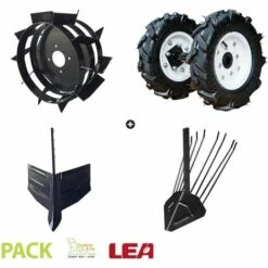 Pack Accessoires Labour Traction Arracheuse Pommes De Terre LEA Pour Motobineuse Motoculteur Thermique - Noir